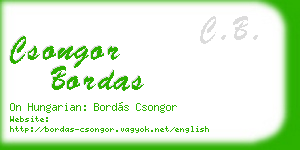 csongor bordas business card